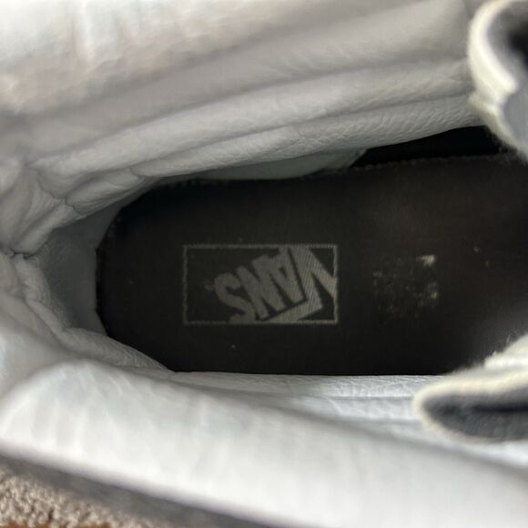 VANS Sk8-Hi Reissue Mens Sz 10 Charcoal Gray True White High Top Athletic Shoes